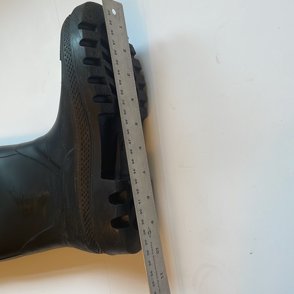 Burberry Black Rubber Knit Top Nova Check Rain Boot Women Sz 9 Made in ITALY - Picture 13 of 16